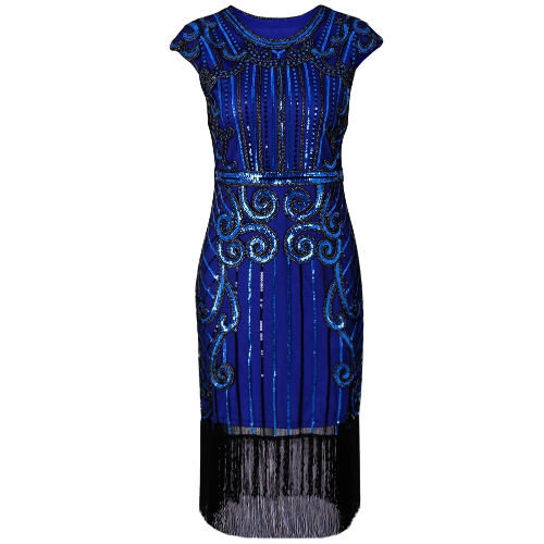 Women Party Dress Sequined Tassel Fringe 1920s Flapper Sleeveless Vintage Midi Dress
Women Party Dress Sequined Tassel Fringe 1920s Flapper Sleeveless Vintage Midi Dress
