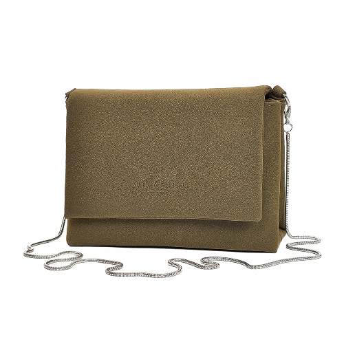 

Women Casual Chain Flap Suede Front Suedtte Mini Shoulder Bag