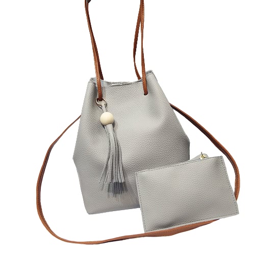 

Мода девушки женщин PU Ковш сумка кисточкой висячие Vintage Solid Crossbody сумка на плечо Две пьесы с мешком сцепления