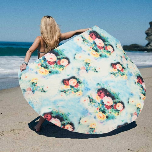 

Bohemian Floral Print Cover Up