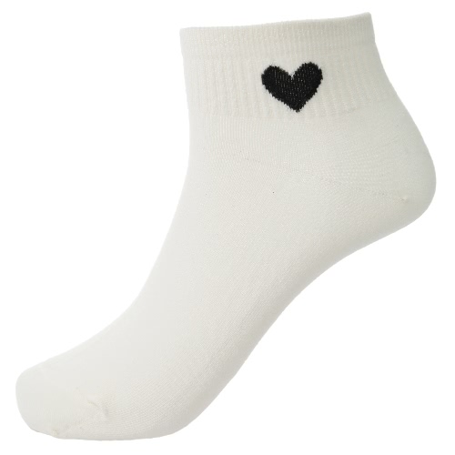

Solid Color Heart Low Cut Socks
