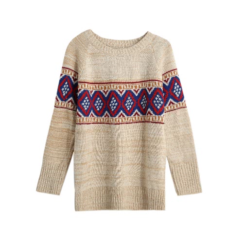 

Geometric Thick Knitting Sweater