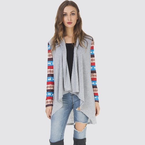 

Winter Christmas Long Sleeve Open Front Coat Cardigan