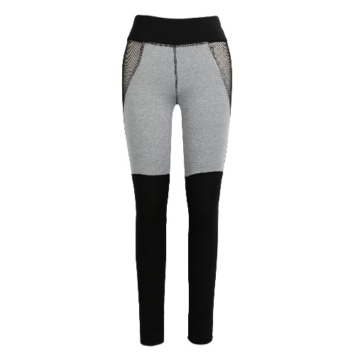 

Contrast Color Fishnet Splice Sport Yoga Leggings