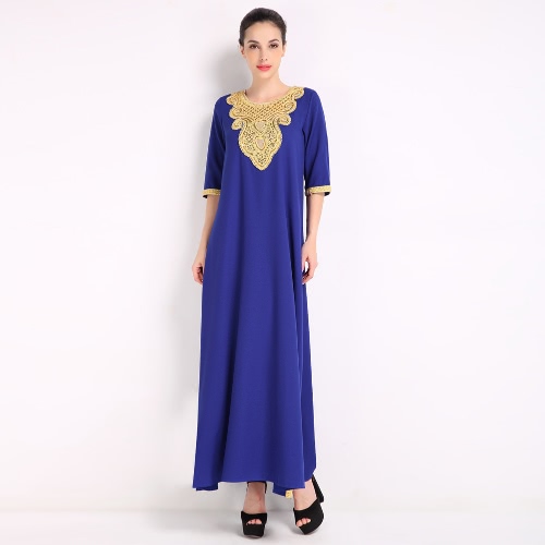 

Fashion Sequined Islamic Arab Robe Maxi Women's Muslim Dress