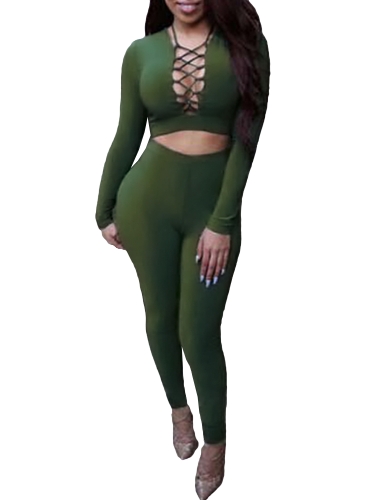 

Sexy Women Two-Piece Set Crop Top