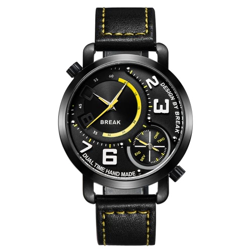 

BREAK Fashion Innovative Dual Time Display Quartz Luxury Men Watches