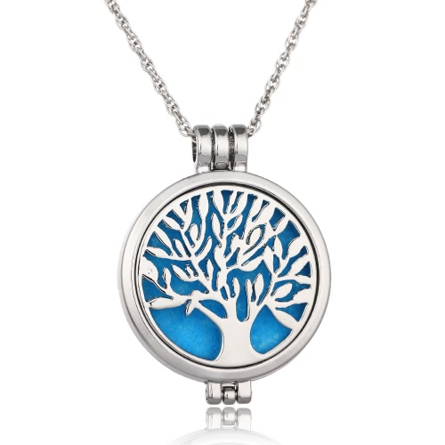 Нежное ювелирное украшение Ароматерапия ожерелье Дерево жизни Pattern Locket Pendant