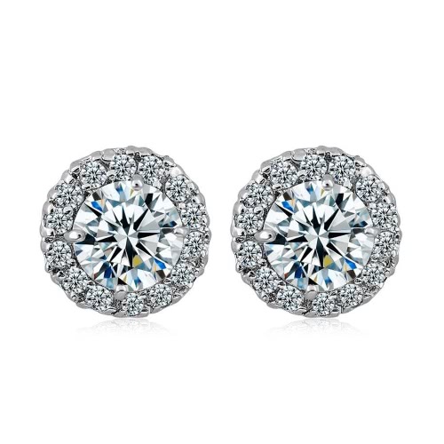 Мода Шарм Циркон Кристалл Rhinestone позолоченный металл медь стержня уха серьги ювелирные изделия для женщин