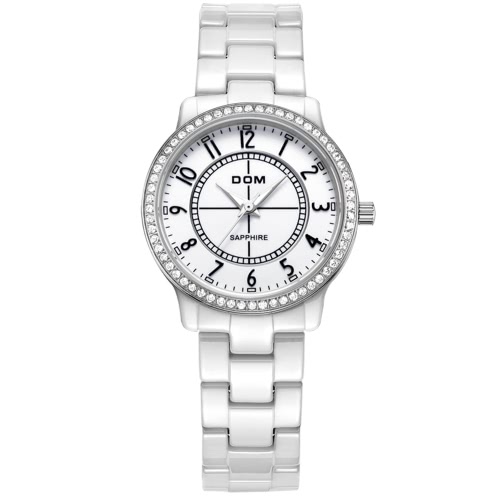 

DOM Brand Luxury Diamond Ceramic Women Watch