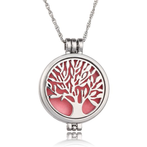 Нежное ювелирное украшение Ароматерапия ожерелье Дерево жизни Pattern Locket Pendant
