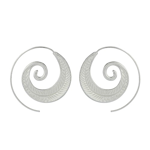 Мода Vintage покрыты круглые спиральные сердца Water-Drop Shaped мотаться серьги