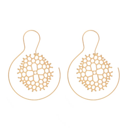 Мода Vintage покрыты круглые спиральные сердца Water-Drop Shaped мотаться серьги