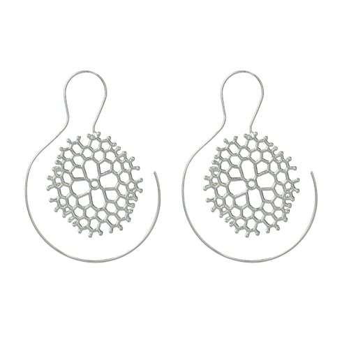 Мода Vintage покрыты круглые спиральные сердца Water-Drop Shaped мотаться серьги