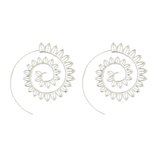 Мода Vintage покрыты круглые спиральные сердца Water-Drop Shaped мотаться серьги