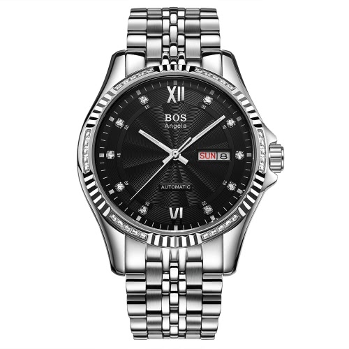 

Angela Bos High-end Stainless Steel Man Automatic Mechanical Wristwatch