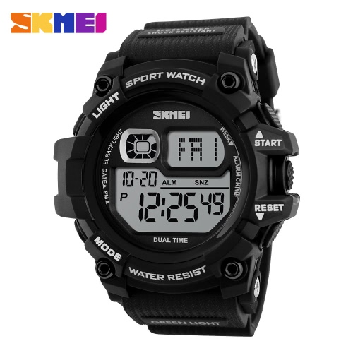 

SKMEI Waterproof Dual Time Electronic Alarm Chronograph Unisex Sports Watch