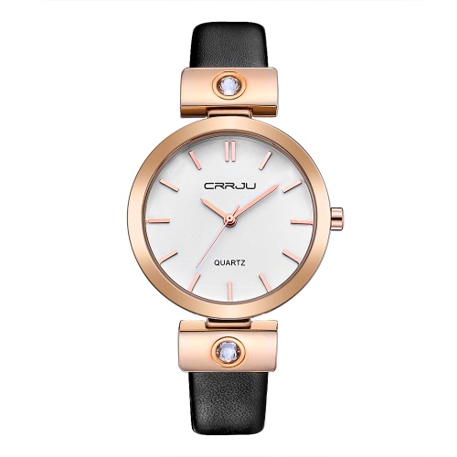 

CRRJU Diamond Analog 30M Water Resistant Bracelet Women's Quartz Watch
