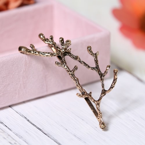 Урожай ретро моды Симпатичные тонкий красивый сплав Antlers Филиалы Pigtail Hairclip Клип лапка Updo Принцесса Шпилька невесты Женщины Девушки Творческий ювелирные изделия волос Заколки Аксессуары