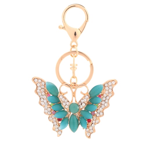 Красивый разноцветный кристалл Rhinestone опал бабочки кулон брелок моды женщин подарок ювелирных изделий автомобилей брелок кошелек сумочка очарование аксессуар