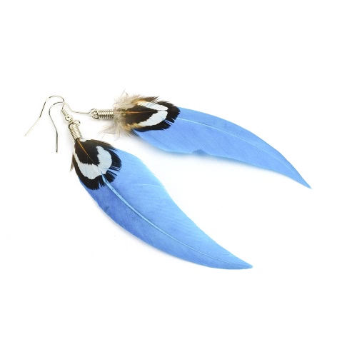 

Fashion Angel Wing Feather Chandelier Long Drop Dangle Earrings