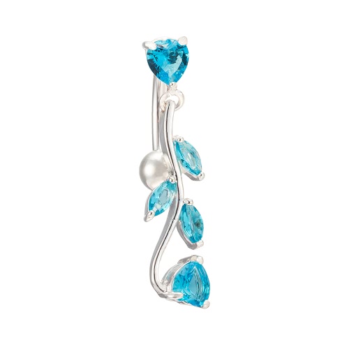 

Fashion Medical Steel Body Piercing Nail Belly Navel Ring Leaves