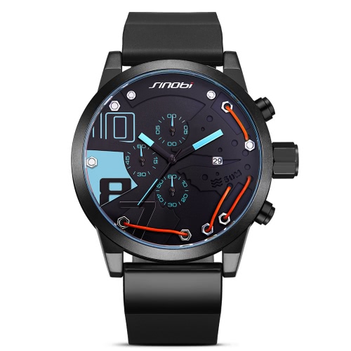

SINOBI Sport Watch 3ATM Water-resistant Quartz Watch Men Wristwatches