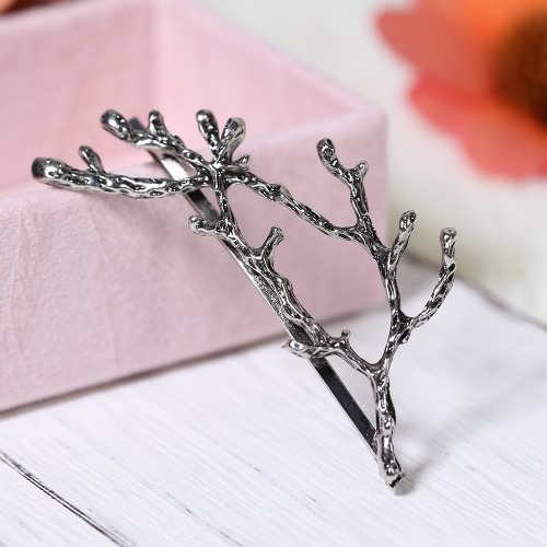 Урожай ретро моды Симпатичные тонкий красивый сплав Antlers Филиалы Pigtail Hairclip Клип лапка Updo Принцесса Шпилька невесты Женщины Девушки Творческий ювелирные изделия волос Заколки Аксессуары