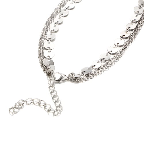 Летняя мода Y Shape Delicate Sequins Long Tassel Chain Многослойное ожерелье