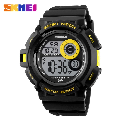 

SKMEI Цифровой светодиодный 50M водоустойчивой Unisex Спорт Военные часы Прохладный Мужчины Женщины Электронные Открытый Повседнев