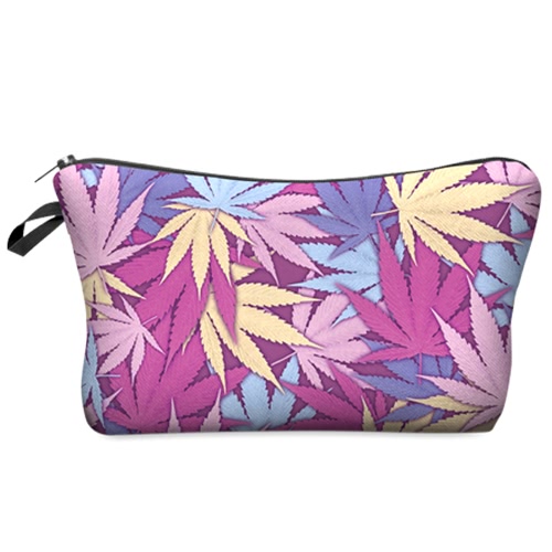 

Lip Emoji Animal Skull Print Multifunctional Zipper Makeup Bag