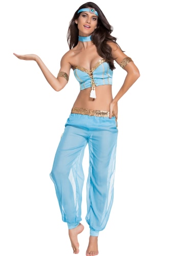 Голубая танцовщица Sexy Belly Dancer Костюм